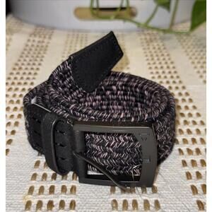 NEW  Cuater By Travis Mathew woven golf belt Size L Black with Pink